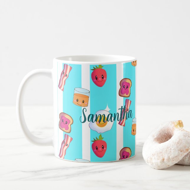 Caneca De Café Bom dia, delicioso café da manhã (Com Donut)