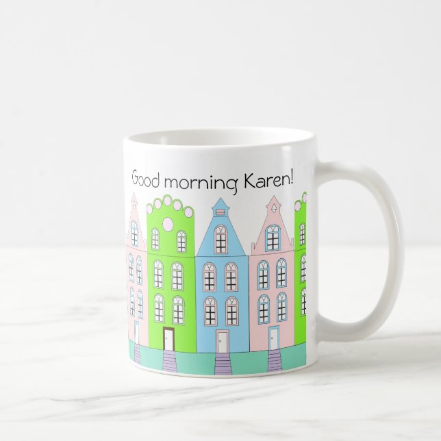 Caneca De Café Bom dia, estética europeia elegante (Direita)