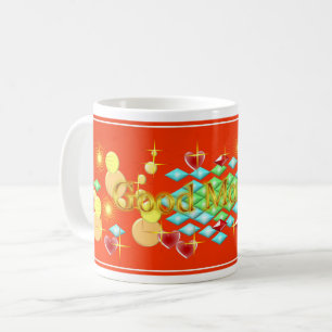 Caneca De Café Bom dia, feliz e feliz dia