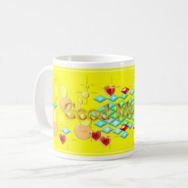 Caneca De Café Bom dia, feliz e feliz dia