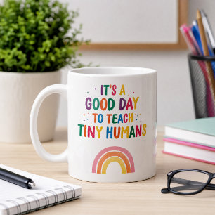 Caneca De Café Bom Dia Para Ensinar Pequenos Humanos Professora d