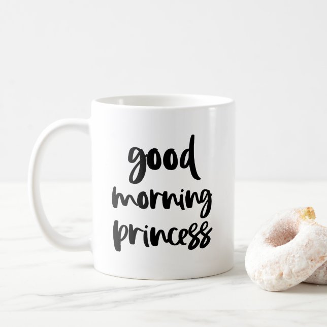 Caneca De Café Bom dia Princesa Negra Típica Moderna Mug (Com Donut)