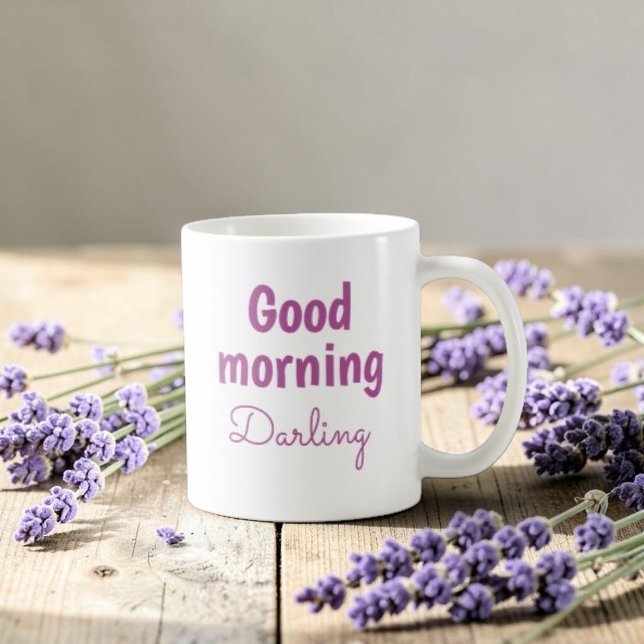 Caneca De Café Bom Dia Querida Café Romântico Personalizado  (Criador carregado)