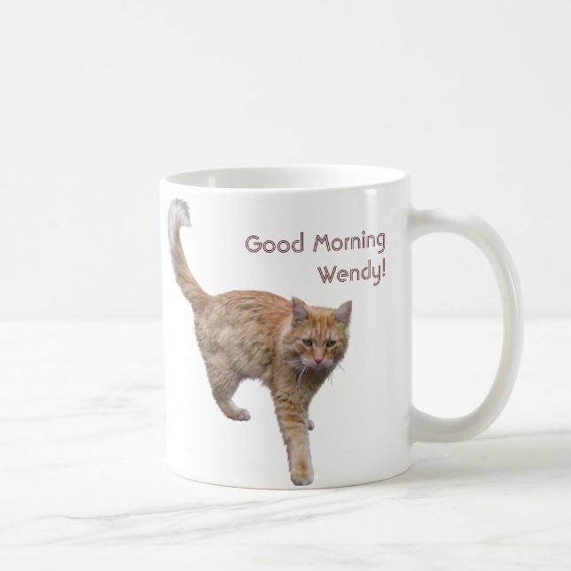 Caneca De Café Bom dia (seu nome aqui) (Direita)