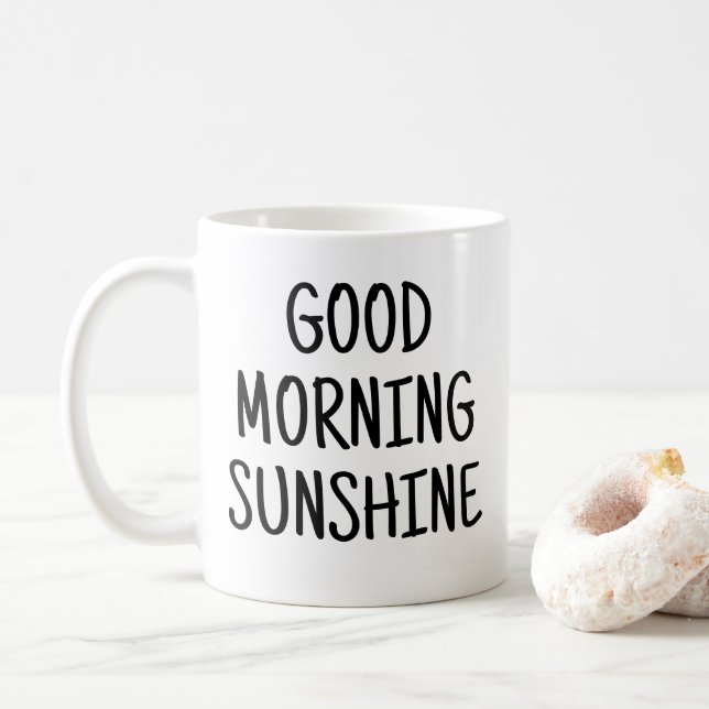 Caneca De Café Bom dia, sol (Com Donut)