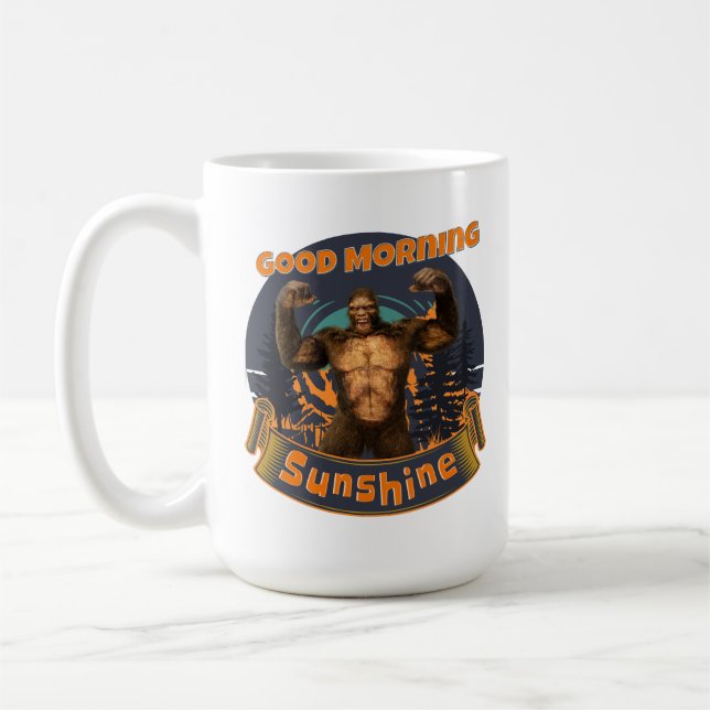 Caneca De Café Bom dia Sunshine Engraçado Pé Grande (Esquerda)