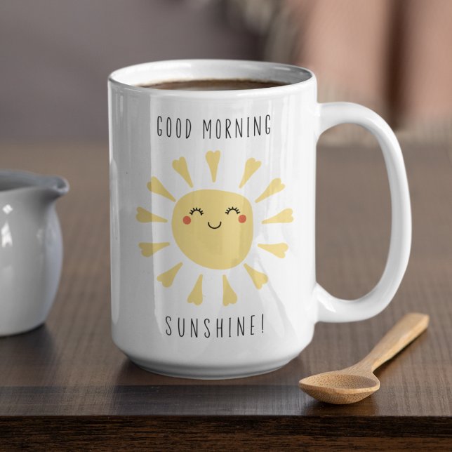 Caneca De Café Bom dia Sunshine Kawaii (Criador carregado)