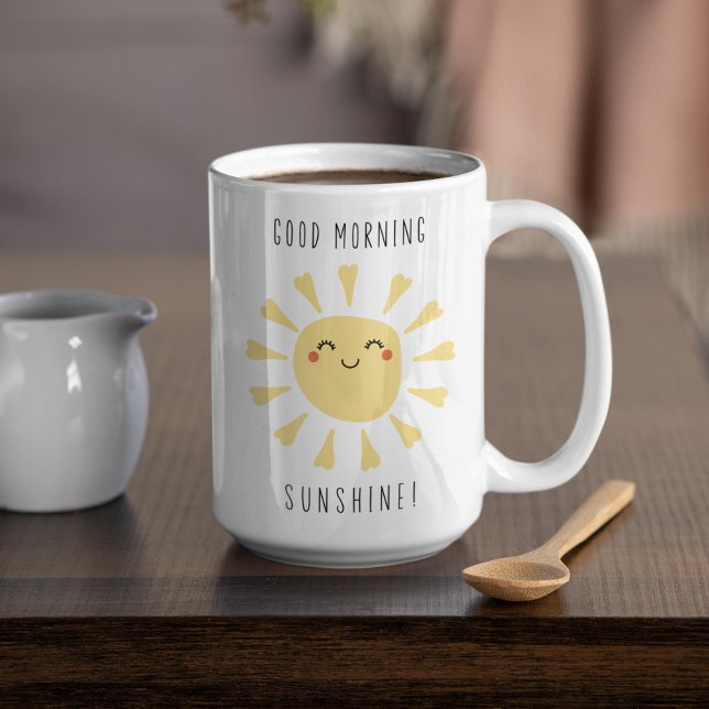 Caneca De Café Bom dia Sunshine Kawaii (Criador carregado)