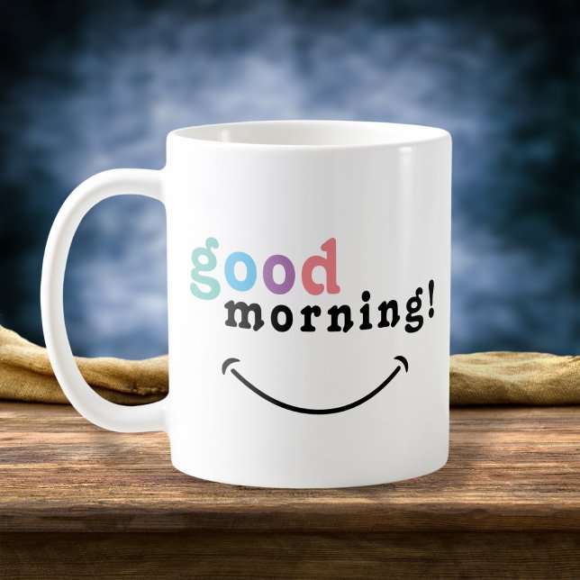 Caneca De Café Bom dia, tipografia de café (Criador carregado)