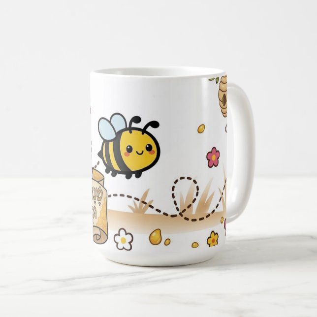 Caneca De Café Bom e doce ano Rosh Hashana  (Frente Esquerda)