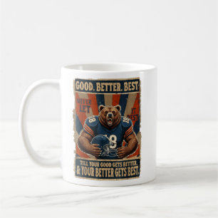 Caneca De Café Bom Melhor Ótimo Nunca Deixe Descansar Urso Engraç