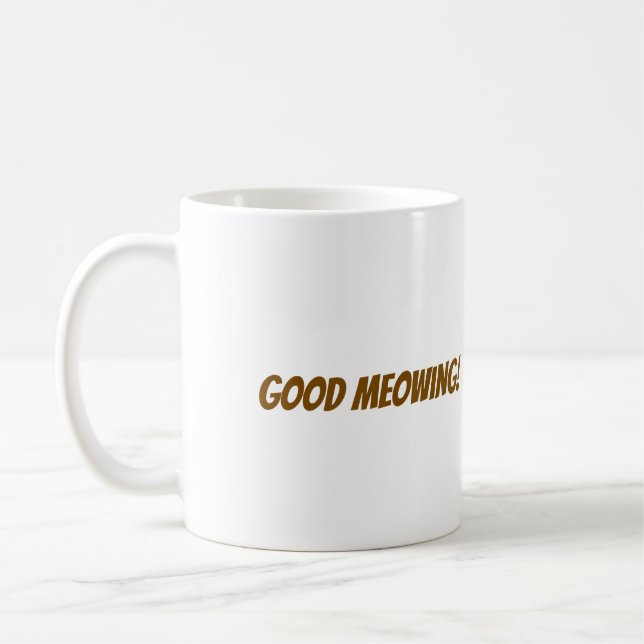 Caneca De Café Bom Mewing! (Esquerda)