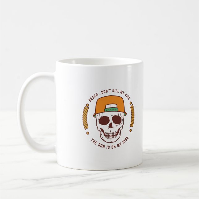 Caneca De Café Bom Tchau Escola, Olá Verão Sol (Esquerda)