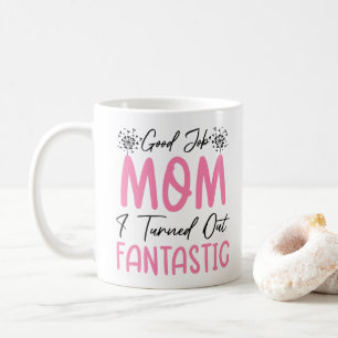 Caneca De Café Bom Trabalho Mãe Engraçado Fantástico Mãe Legal Ma