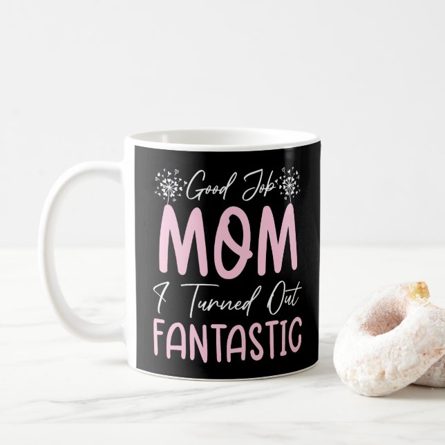 Caneca De Café Bom trabalho mãe Piada de aniversário da mãe Citaç (Com Donut)