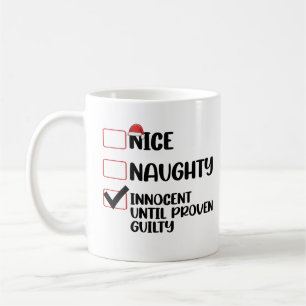 Caneca De Café Bom Travesso Inocente Até Prova em Contrário Natal