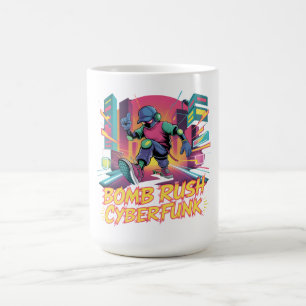 Caneca De Café Bomb Rush Cyberfunk – Rebelião de Rua Neon