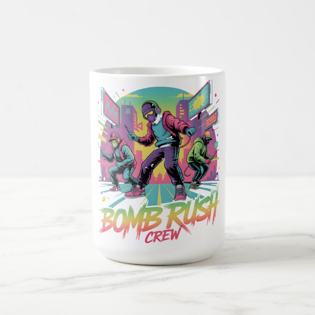 Caneca De Café Bomb Rush Cyberfunk – Rebelião de Rua Neon (Centro)
