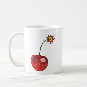 Caneca De Café Bomba de Cherry com brilho