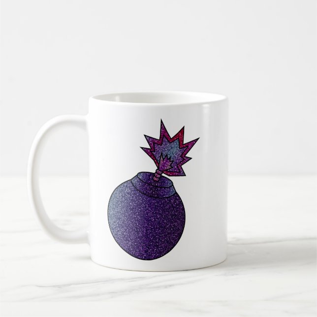 Caneca De Café Bomba Glitter Galaxy (Esquerda)