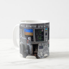 Caneca De Café Bombardier Challenger 300 Cockpit Mug