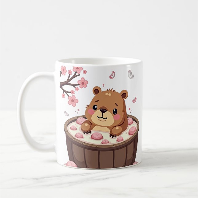 Caneca De Café Bombas de Banho Relaxamento em Jacuzzi de Capivara (Esquerda)