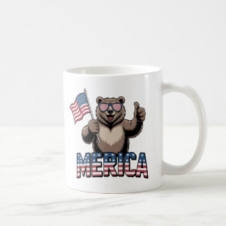 Caneca De Café Bombas Patrióticas Para Cima - Americana Divertida