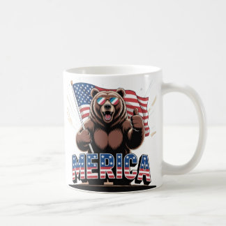 Caneca De Café Bombas Patrióticas Para Cima - Americana Divertida