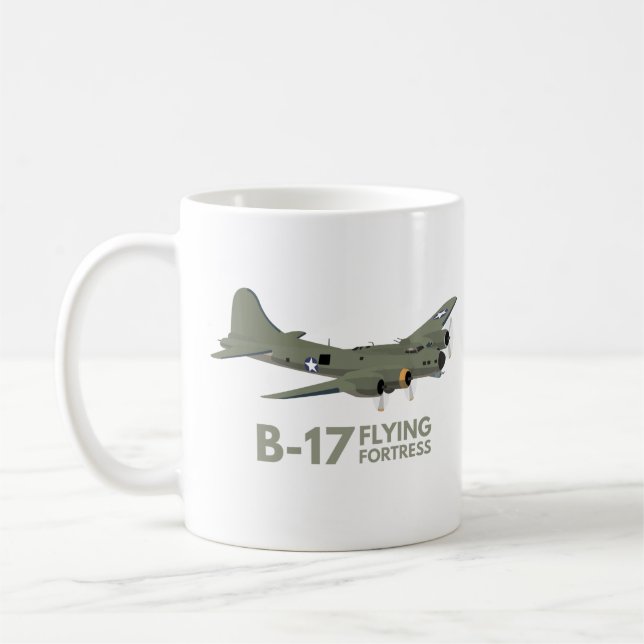 Caneca De Café Bombeiro B-17 Fortaleza Voadora WW2 (Esquerda)
