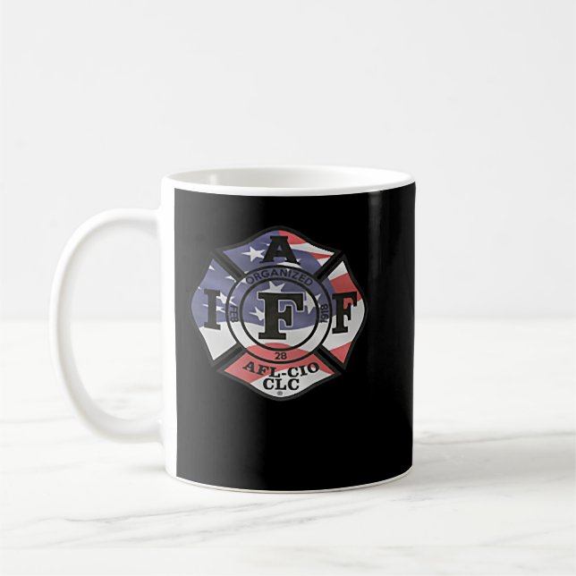 Caneca De Café Bombeiro Patriota Americano IAFF (Esquerda)