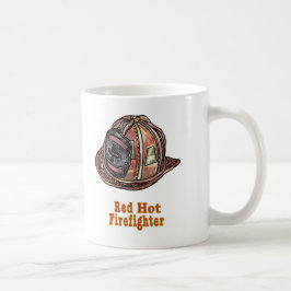 Caneca De Café Bombeiro Vermelho Quente