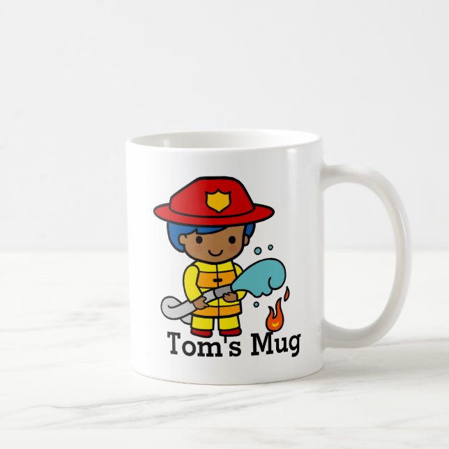 Caneca De Café Bombeiros bonitos a apagar fogo (Direita)