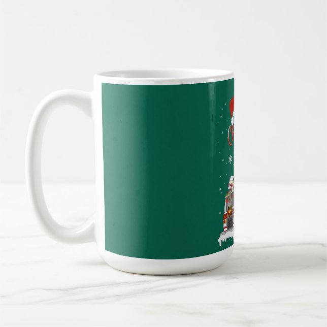 Caneca De Café Bombeiros de Papai noel Sleigh Fireman (Esquerda)