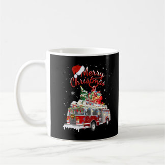 Caneca De Café Bombeiros de Papai noel Sleigh Fireman