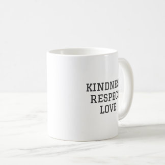 Caneca De Café Bondade Branca Respeitar Mug De Amor