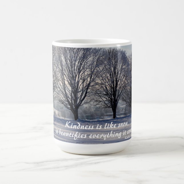 Caneca De Café Bondade é como neve - citação de Kahlil Gibraltar (Centro)
