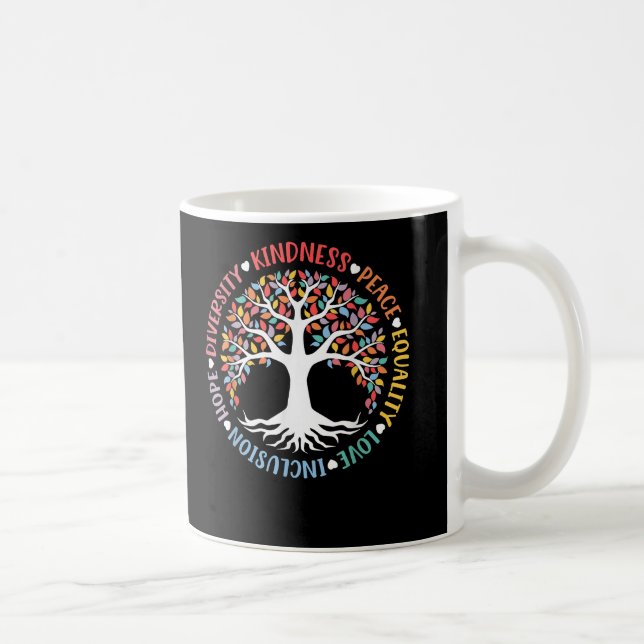 Caneca De Café Bondade Paz Igualdade Amor Inclusão Diversidade (Direita)