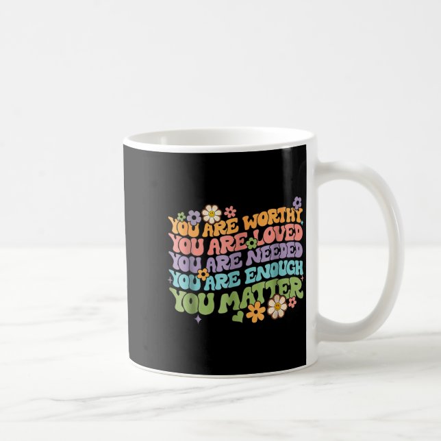 Caneca De Café bondade seja gentil groovy conscientização da saúd (Direita)
