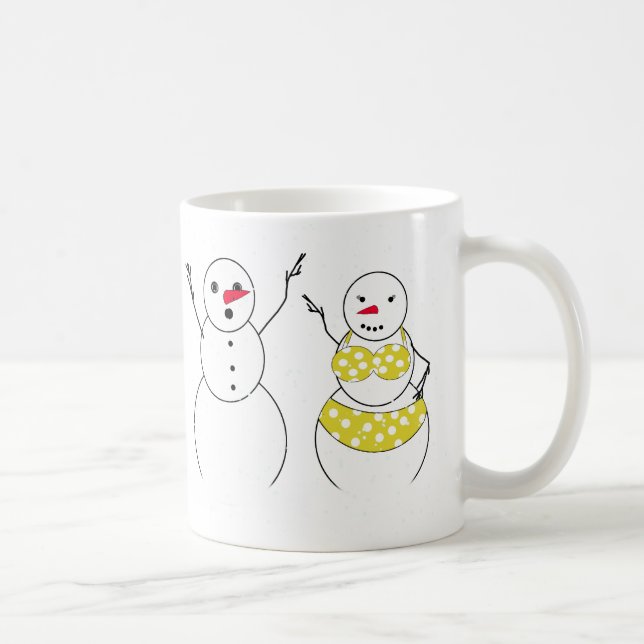 Caneca De Café Bondecos de Neve da Era do Biquíni (Direita)
