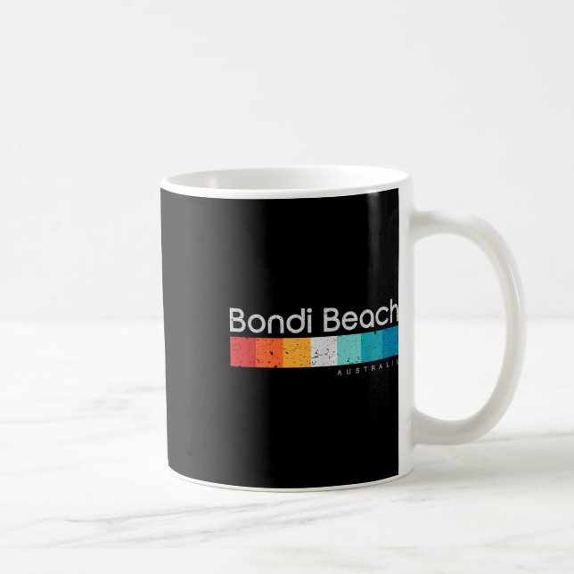 Caneca De Café Bondi Beach, Austrália, Retro Design (Direita)