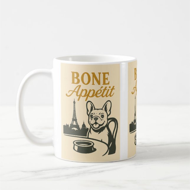 Caneca De Café Bone Appétititit French Bulldog Coffee Mug (Esquerda)