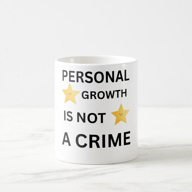 Caneca De Café Boné de crescimento pessoal não é crime (Centro)