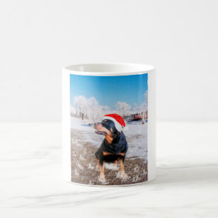 Caneca De Café Boné de Natal Rottweiler Café Mug 11 oz