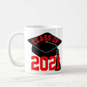 Caneca De Café Boné Vermelho Formando Preto Classe Vermelha de 2