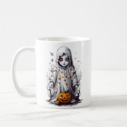 Caneca De Café Boneca Assustadora de Halloween Assombrada e Sinis