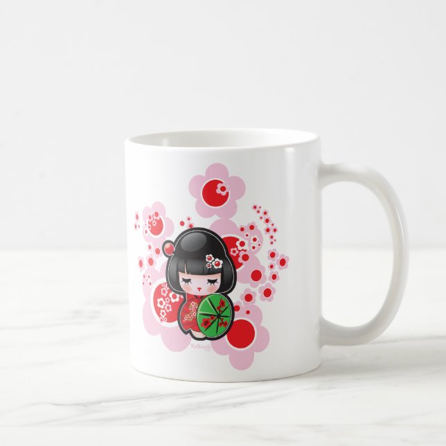 Caneca De Café Boneca de Kawaii Kokeshi (Direita)