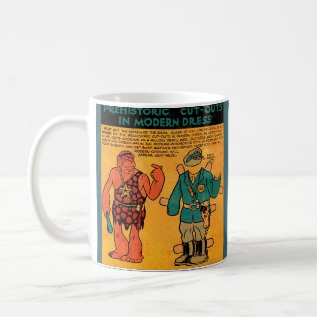 Caneca De Café Boneca de papel em banda desenhada dos anos 30 Gua (Esquerda)