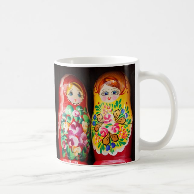 Caneca De Café Bonecas coloridas de Matryoshka (Direita)