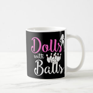 Caneca De Café Bonecas com Bolas - Garotas-Boliche que viajam em