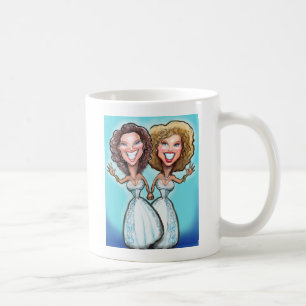 Caneca De Café Bonecas de Bolo de Casamento Lésbicas